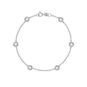 Pulseira Esfera em Ouro Branco 18k - 18 cm