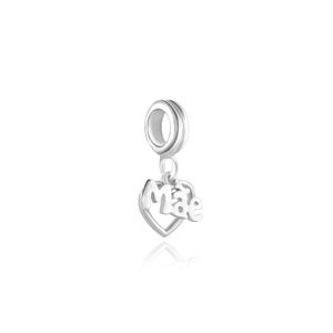 Charm Coração de Mãe em Prata 925