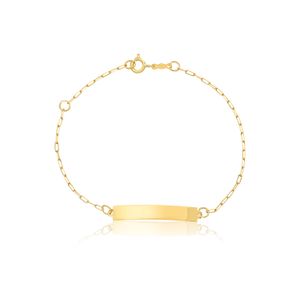 Pulseira Infantil Personalizável em Ouro Amarelo 18k - 15 cm