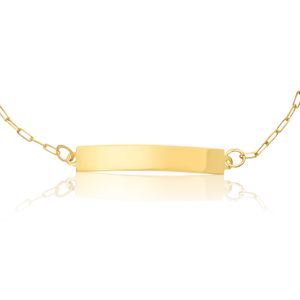 Pulseira Infantil Personalizável em Ouro Amarelo 18k - 15 cm