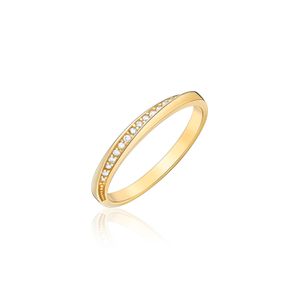 Anel em Ouro Amarelo com Diamante