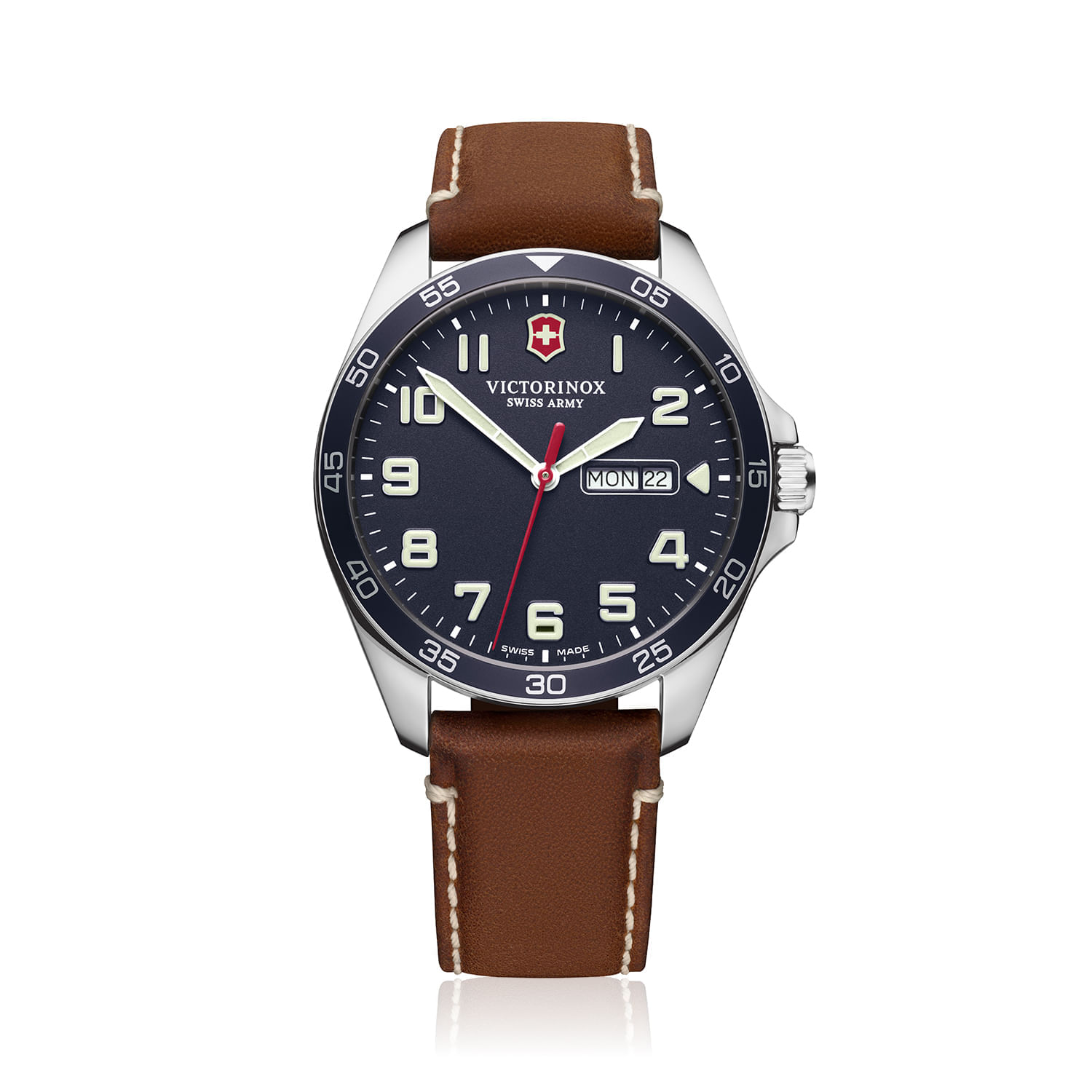 Relógio Victorinox FieldForce Masculino em Couro Marrom 241848
