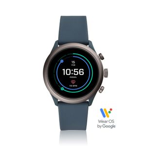 Relógio Smart Fossil Masculino Em Silicone Azul