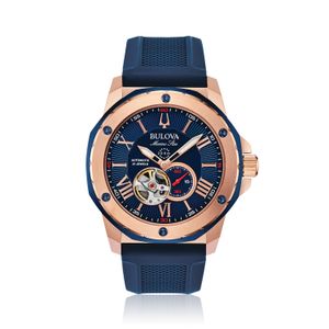Relógio Bulova Marine Star Masculino em Silicone Azul