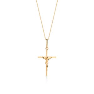 Pingente Crucifixo em Ouro Amarelo 18k