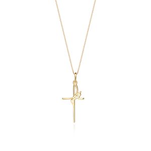 Pingente Fé em Ouro Amarelo 18k