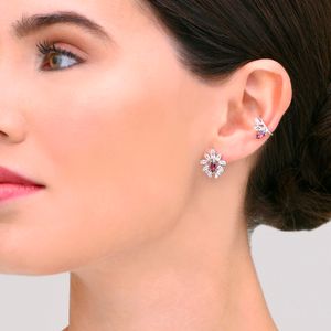 Piercing com Topázio e Rodolita em Prata 925