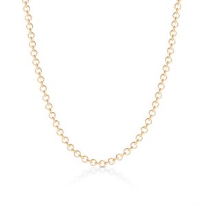 Corrente Elos em Prata 925 com Banho de Ouro Amarelo 18k - 45cm
