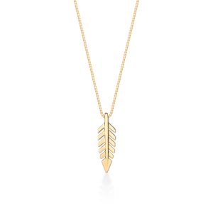 Pingente Pena em Ouro Amarelo 18k