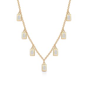 Colar Cravejado em Prata 925 com Banho de Ouro Amarelo 18k