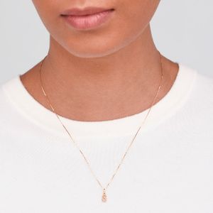 Pingente Letra S com Diamante em Ouro Amarelo 18k