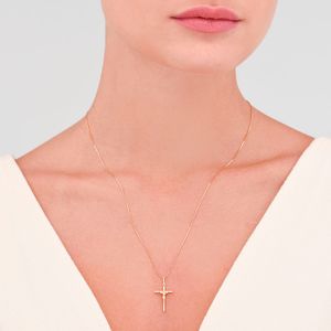 Pingente Crucifixo em Ouro Amarelo 18k