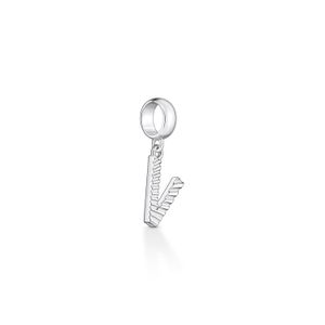Charm Letra V em Prata 925