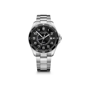 Relógio Victorinox FieldForce GMT Masculino em Aço Prateado 241930