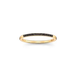 Anel com Espinélio em Prata 925 com Banho de Ouro Amarelo 18k