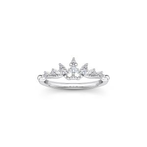 Anel Coroa Cravejado em Prata 925