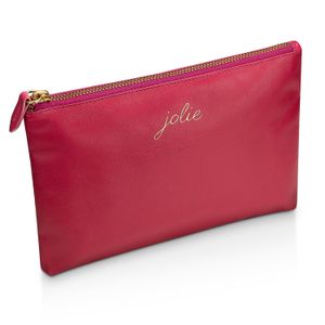 Necessaire Grande em Couro Pink