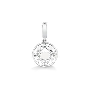 Charm Cancêr Cravejado em Prata 925