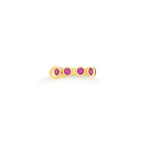 Piercing Cravejado em Prata 925 com Banho de Ouro Amarelo 18k