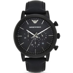 Relógio Emporio Armani em Couro Preto