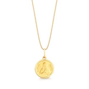 Pingente Sagrado Coração de Maria em Ouro Amarelo 18k