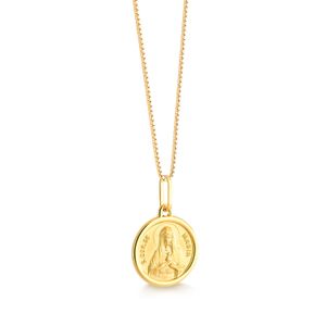 Pingente Sagrado Coração de Maria em Ouro Amarelo 18k