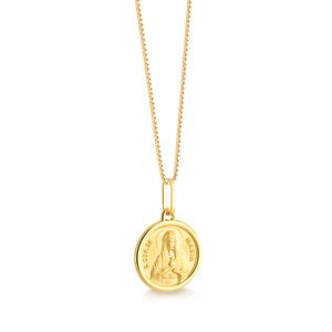 Pingente Sagrado Coração de Maria em Ouro Amarelo 18k