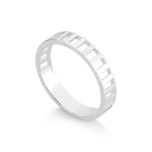 Anel Masculino Trilhos em Prata 925