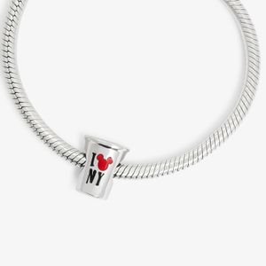 Charm Copo Café Mickey NY em Prata 925