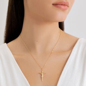 Pingente Crucifixo em Ouro Amarelo 18k