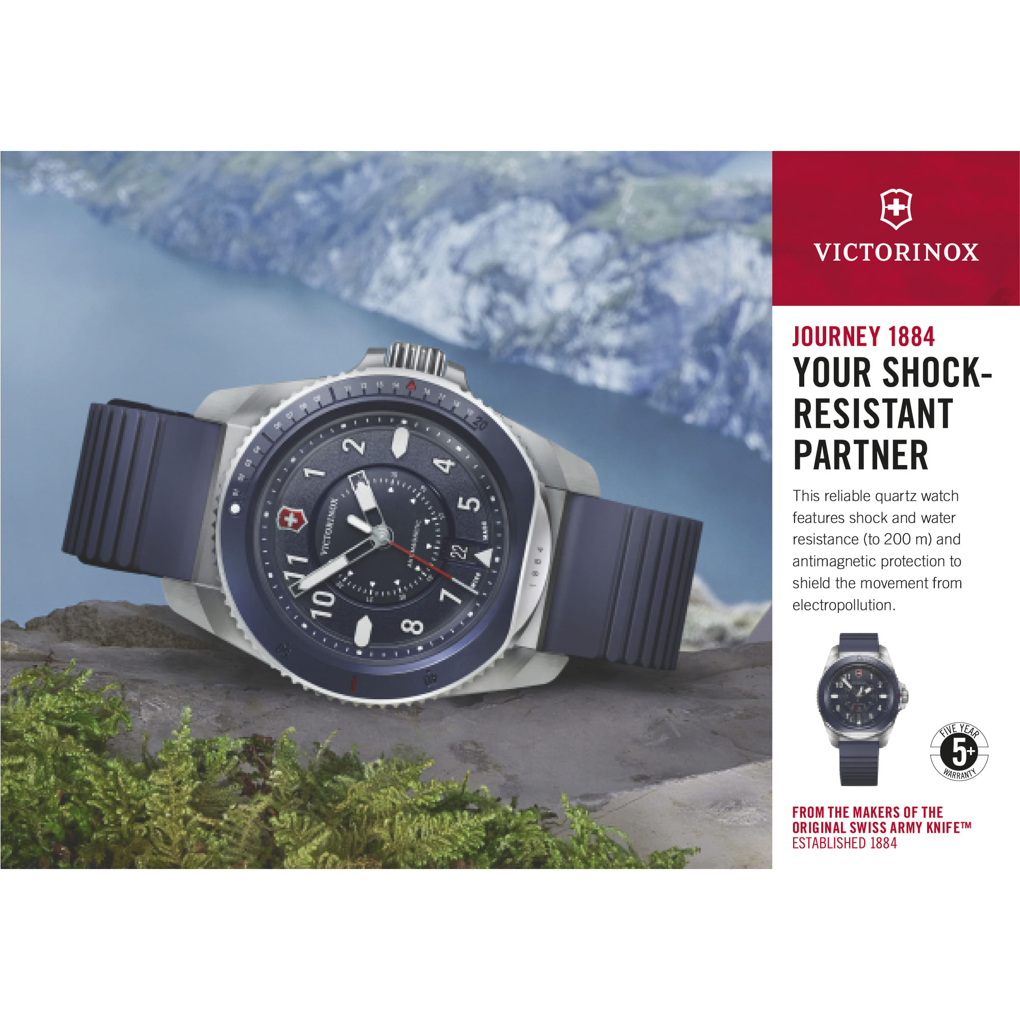 Relógio Victorinox Journey 1884 Masculino em Borracha Azul 241975