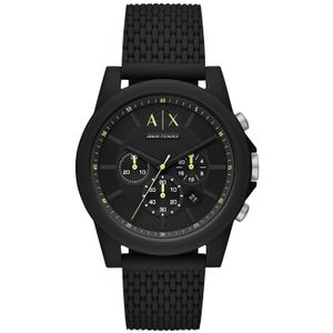 Relógio Armani Exchange Masculino Em Silicone Preto