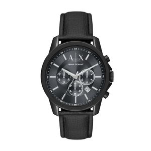 Relógio Armani Exchange Masculino em Couro Preto