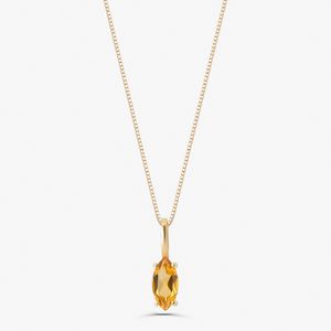 Pingente com Citrino em Ouro Amarelo 18k