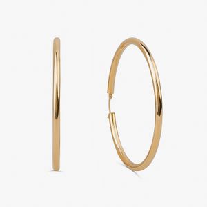 Brinco Argola Fio Redondo em Ouro Amarelo 18k - 50 mm