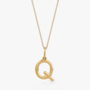 Pingente Letra Q em Ouro Amarelo 18k