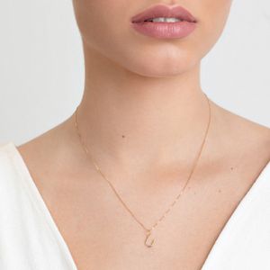Pingente Letra U em Ouro Amarelo 18k
