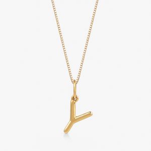 Pingente Letra Y em Ouro Amarelo 18k