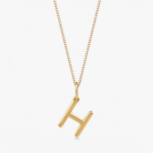 Pingente Letra H em Ouro Amarelo 18k