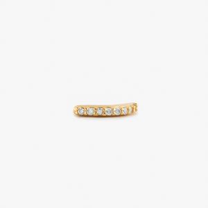 Piercing Argola com 5 Pontos de Diamantes em Ouro Amarelo 18k