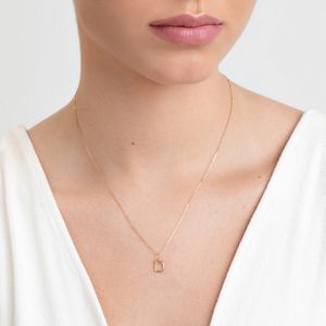 Pingente Letra D em Ouro Amarelo 18k