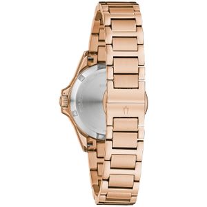 Relógio Bulova Marine Star Feminino em Aço Rosé com 24 Diamantes