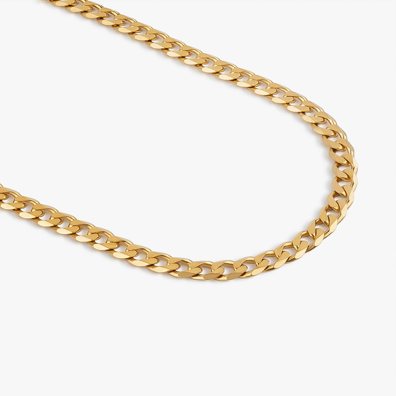 Colar Elos em Prata 925 com Banho de Ouro Amarelo 18k