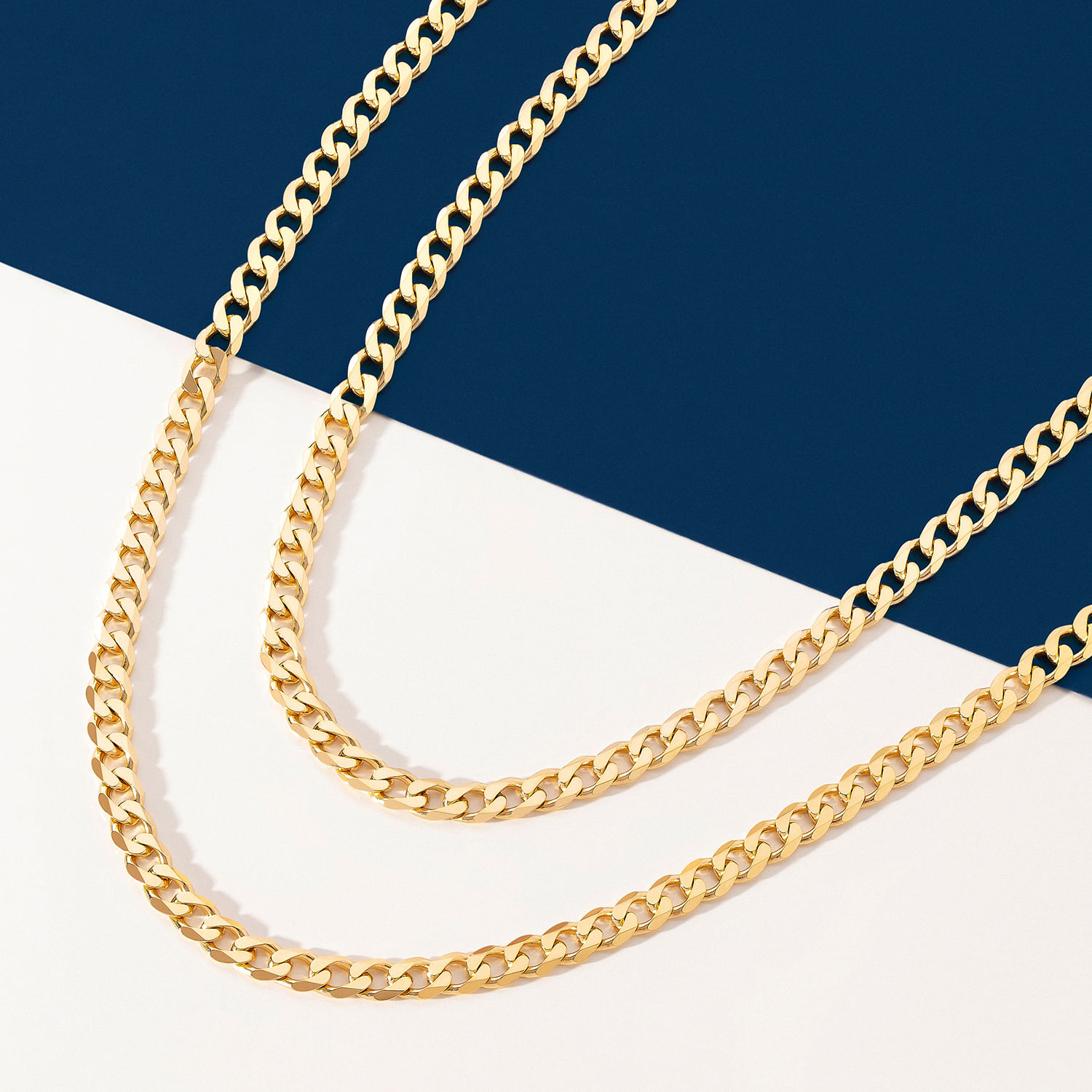Colar Elos em Prata 925 com Banho de Ouro Amarelo 18k