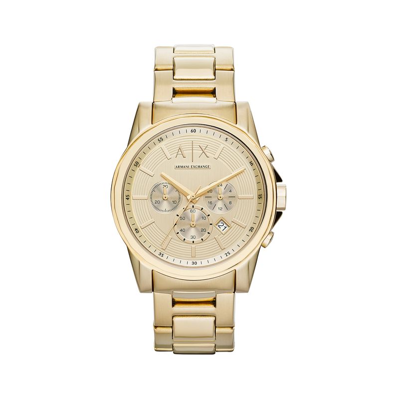 Relogio Armani Exchange Masculino em A o Dourado MONTE CARLO