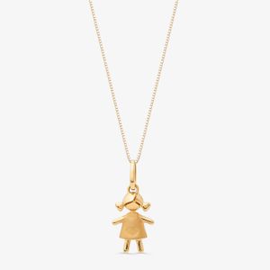 Pingente Menina em Ouro Amarelo 18k