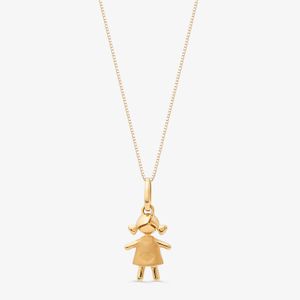 Pingente Menina em Ouro Amarelo 18k