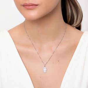 Pingente Mão Hamsa em Prata 925