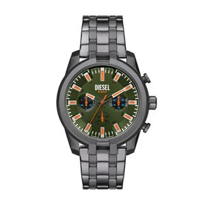 Relógio Diesel Masculino Mini Split em Aço Grafite DZ4624B1