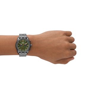 Relógio Diesel Masculino Mini Split em Aço Grafite DZ4624B1
